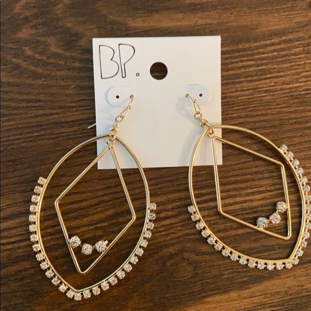 BP jeweled dangling earrings